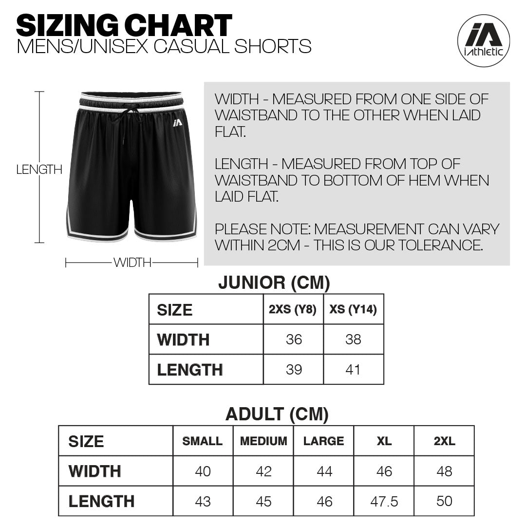 Cairns Taipans NBL24 Staple Casual Basketball Shorts - Navy/Orange/White