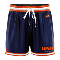 Cairns Taipans NBL24 Staple Casual Basketball Shorts - Navy/Orange/White